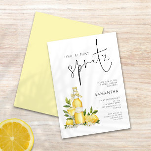 Liebe im First Spritz Limoncello Brautparty Einladung