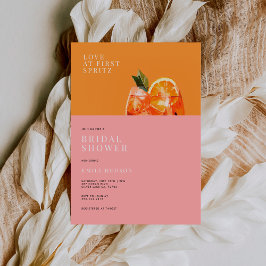 Liebe im First Spritz Modernes Brautparty Einladung