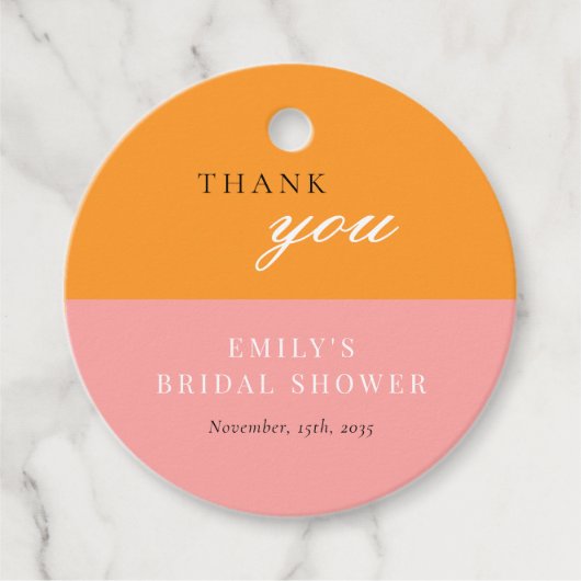 Liebe im First Spritz Modernes Brautparty Geschenkanhänger (Vorderseite)