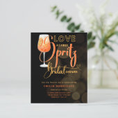 Liebe im First SPRITZ Modernes Orange Brautparty (Stehend Vorderseite)