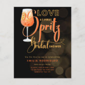 Liebe im First SPRITZ Modernes Orange Brautparty (Vorderseite)