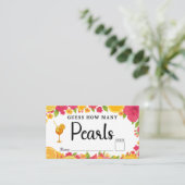 Liebe im First Spritz Pearls Game Brautparty Begleitkarte (Stehend Vorderseite)