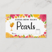 Liebe im First Spritz Pearls Game Brautparty Begleitkarte (Vorderseite)