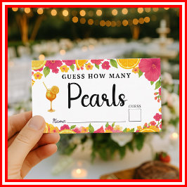 Liebe im First Spritz Pearls Game Brautparty Begleitkarte