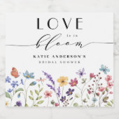 Liebe im Frühjahr Sommerblumengebirge Brautparty Schaumweinetikett (Einzelnes Label)