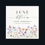 Liebe im Frühjahr Sommerblumengebirge Brautparty Serviette<br><div class="desc">Liebe ist in Bloom! Feiern Sie die zukünftige Braut mit dieser eleganten Aquarell Wildblume Frühjahr Blumengarten Blumen thematische Brautparty Servietten für Ihr Party.</div>
