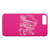 Liebe im heißes Rosa-Fall Case-Mate iPhone Hülle (Rückseite (Horizontal))