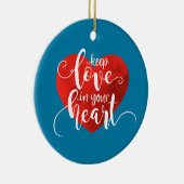 Liebe im Herzen behalten Valentine | Ornament (Rechts)