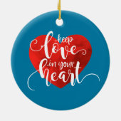 Liebe im Herzen behalten Valentine | Ornament (Hinten)
