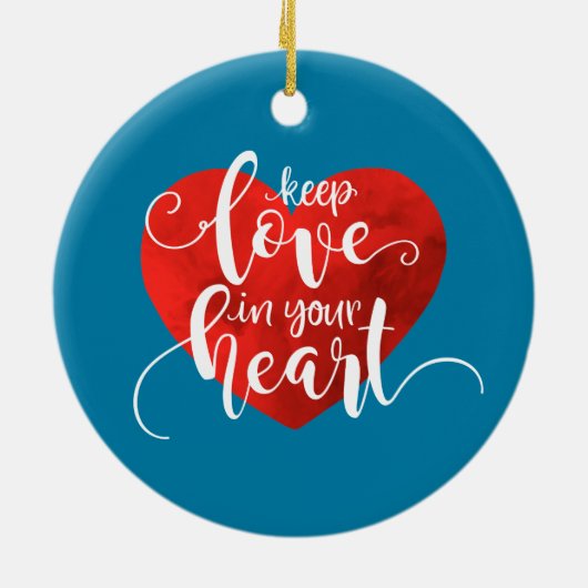 Liebe im Herzen behalten Valentine | Ornament (Hinten)
