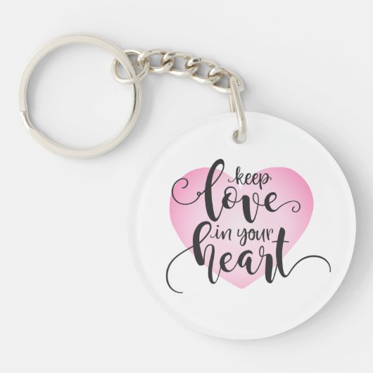 Liebe im Herzen behalten Valentine | Schlüsselanhä Schlüsselanhänger (Vorderseite)