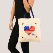 Liebe im Herzen der USA Tragetasche (Vorderseite (Produkt))