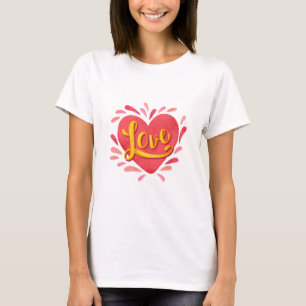 Liebe im Herzen - farbenfrohe und stilvolle Kunstw T-Shirt
