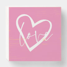 LIEBE IM HERZEN Holzkastenschild