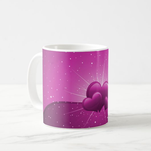 Liebe im Herzen Kaffeetasse (Vorderseite Links)