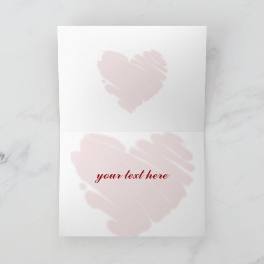 Liebe im Herzen Karte (Innenseite)