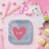 Liebe im Herzen Pappteller (Party)