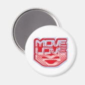 LIEBE IM HERZEN VON MASANSER PIXELAT MAGNET (Vorderseite/Rückseite)