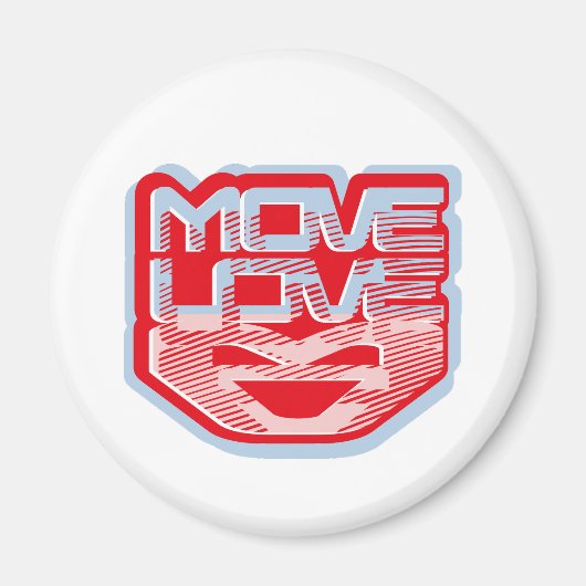 LIEBE IM HERZEN VON MASANSER PIXELAT MAGNET (Vorne)
