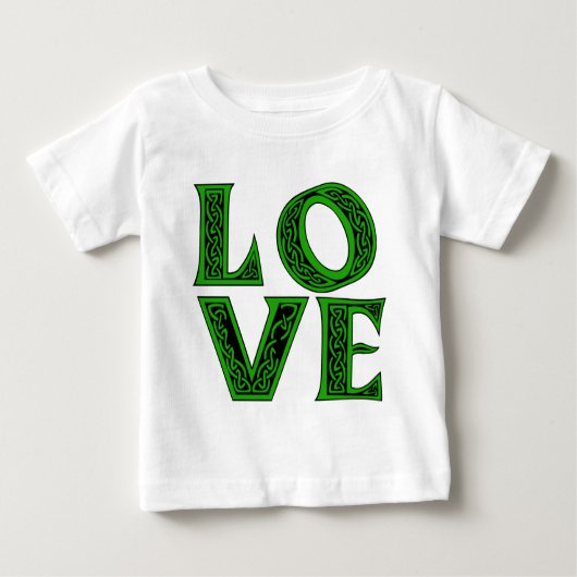 LIEBE im keltischen Schriftart Baby T-shirt (Vorderseite)