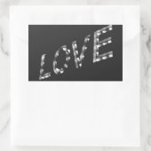 LIEBE im Licht, Marquee, Zeichen Rechteckiger Aufkleber (Tasche)