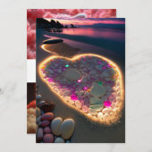 Liebe im Licht und im Schatten: Dreamy Beach Weddi Einladung (Vorne/Hinten)