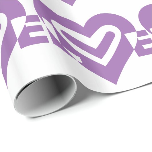 Liebe im Lila Geschenkpapier (Rolleneckpunkt)