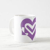 Liebe im Lila Kaffeetasse (Vorderseite Links)