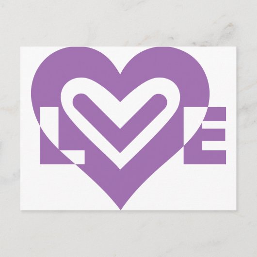 Liebe im Lila Postkarte (Vorderseite)