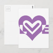 Liebe im Lila Postkarte (Vorne/Hinten)