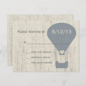 Liebe im Luftballon RSVP Karte (Vorne/Hinten)