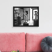 Liebe im Museum Leinwanddruck (Insitu (Wohnzimmer))