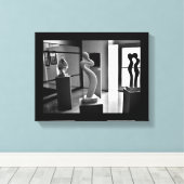 Liebe im Museum Leinwanddruck (Insitu (Holzboden))