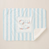 Liebe im Muster Blütenpadel und Streifen Sherpadecke (Vorderseite (Horizontal))