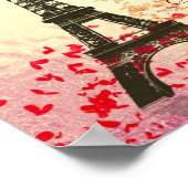 Liebe im Pariser Eiffelturm Poster (Ecke)