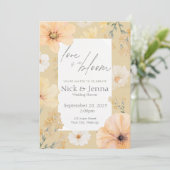 Liebe im Polterabend Bloom Einladung (Stehend Vorderseite)