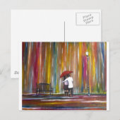 Liebe im Regen Postkarte (Vorne/Hinten)