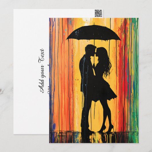 Liebe im Regenbogen Feiertagskarte (Vorne/Hinten)