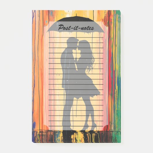 Liebe im Regenbogen Post-it Klebezettel (Vorderseite)