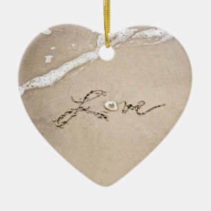 Liebe im Sand Beach Weihnachtsschmuck