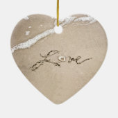 Liebe im Sand Beach Weihnachtsschmuck (Hinten)