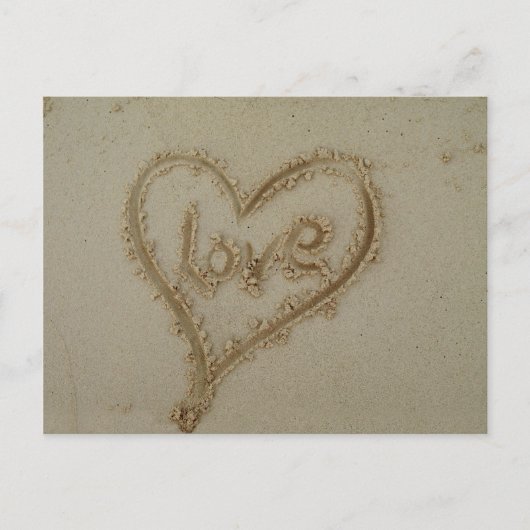 Liebe im Sand Postkarte (Vorderseite)