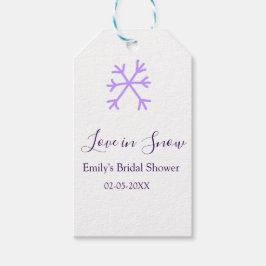 Liebe im Schnee Junggesellinnenabschied lila Schne Geschenkanhänger
