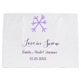 Liebe im Schnee-Junggesellinnenabschied lila Schne Große Geschenktüte