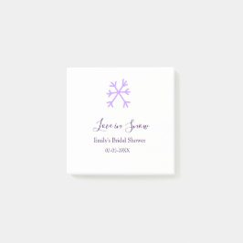 Liebe im Schnee-Junggesellinnenabschied lila Schne Post-it Klebezettel