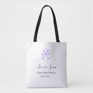 Liebe im Schnee-Junggesellinnenabschied lila Schne Tasche