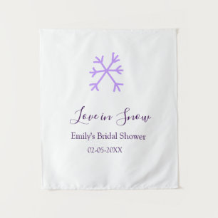 Liebe im Schnee-Junggesellinnenabschied lila Schne Wandteppich