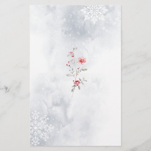 Liebe im Schnee über oder unter dem Brautparty (Rückseite)