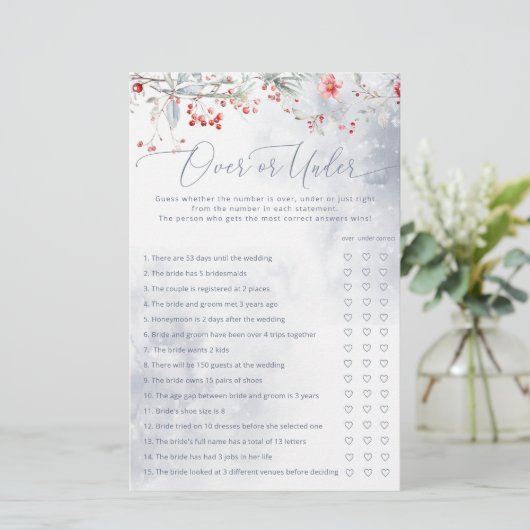 Liebe im Schnee über oder unter dem Brautparty (Stehend Vorderseite)