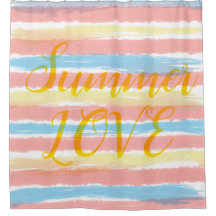 Liebe im Sommer Pastellblau Rosa Gelbe Streifen Du